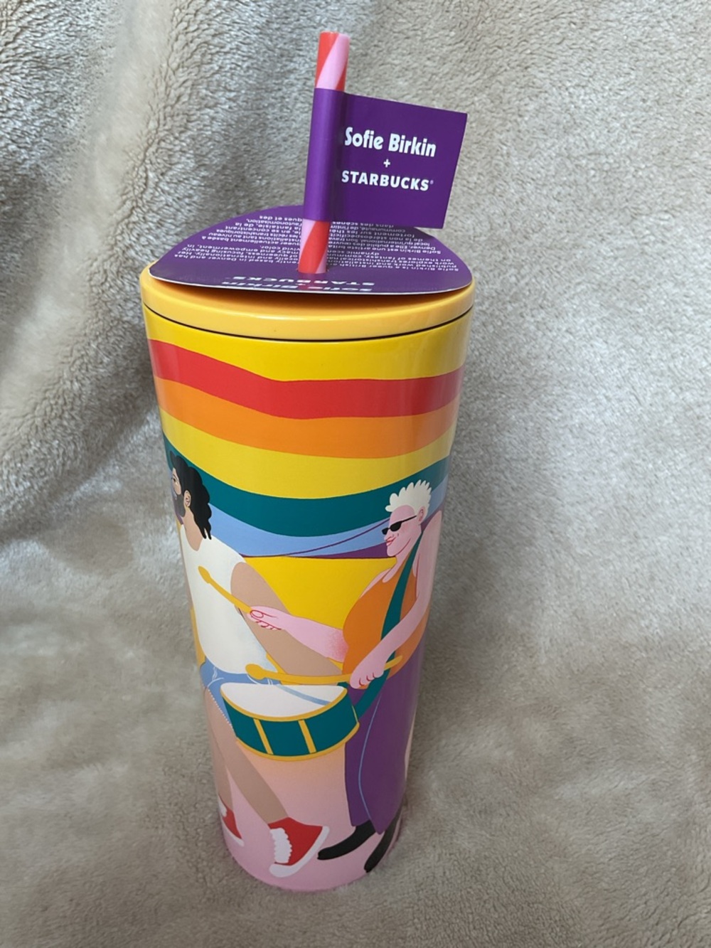Starbucks Yellow Multicolor Sofie Birkin Rainbow Tumbler - Picture 4 of 5